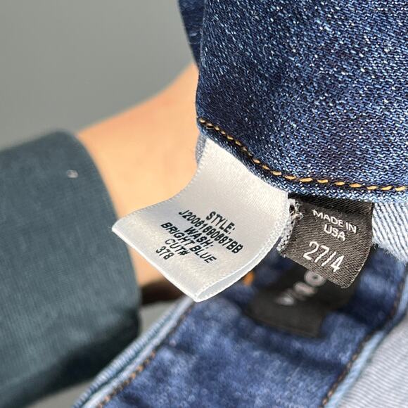 Veronica Beard Arya Straight Crop Jeans Bright Blue Size 27 - Picture 5 of 6